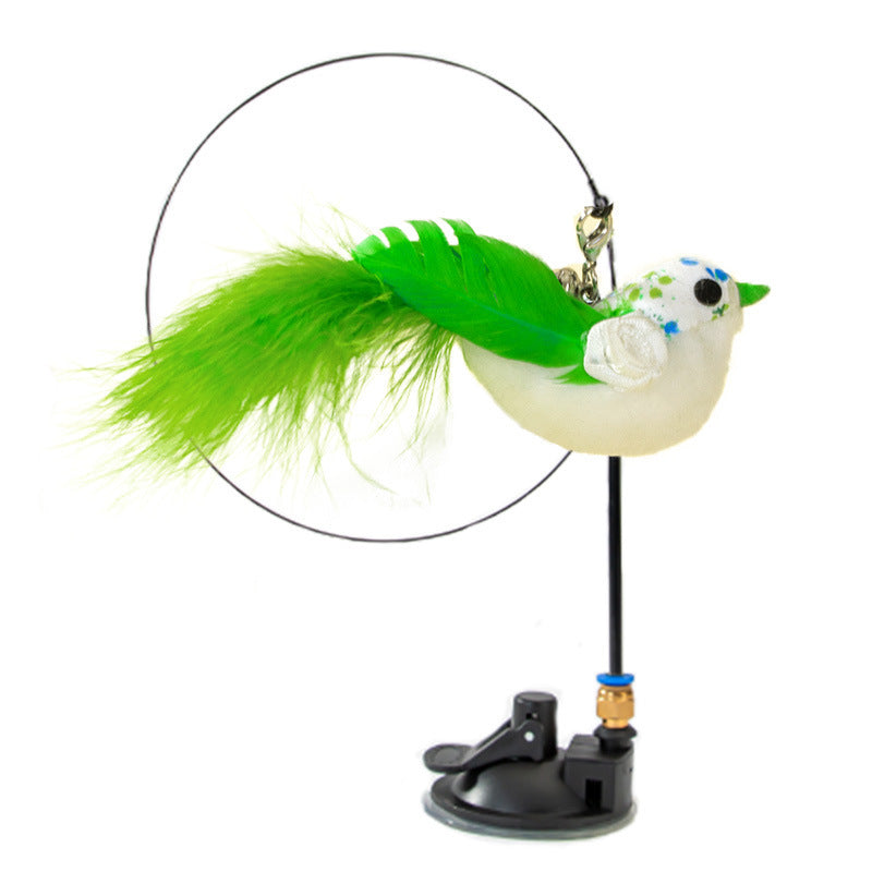 Feather Cat Teaser Wand with Replaceable Heads