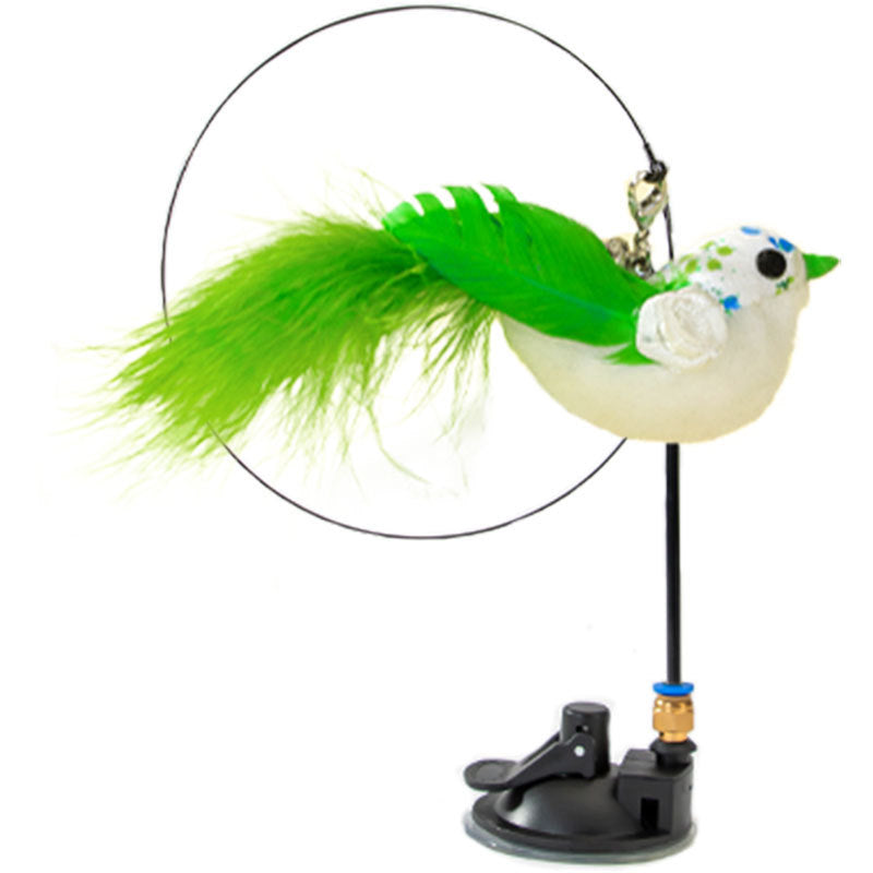 Feather Cat Teaser Wand with Replaceable Heads