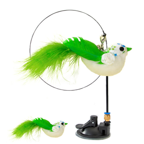 Feather Cat Teaser Wand with Replaceable Heads