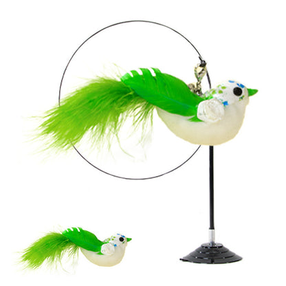 Feather Cat Teaser Wand with Replaceable Heads