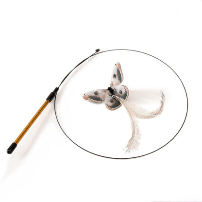 Feather Cat Teaser Wand with Replaceable Heads